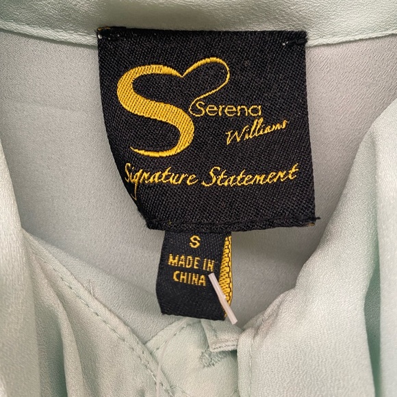 Button down blouse, Serena Williams signature brand, nice mint color, size small - Picture 2 of 3